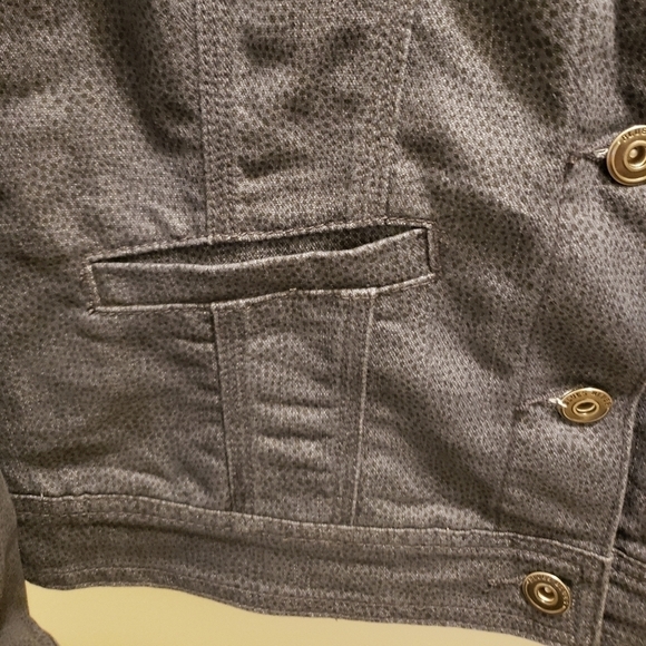 Baccini Snakeskin Print Denim Jacket Deep Blue - Picture 6 of 11